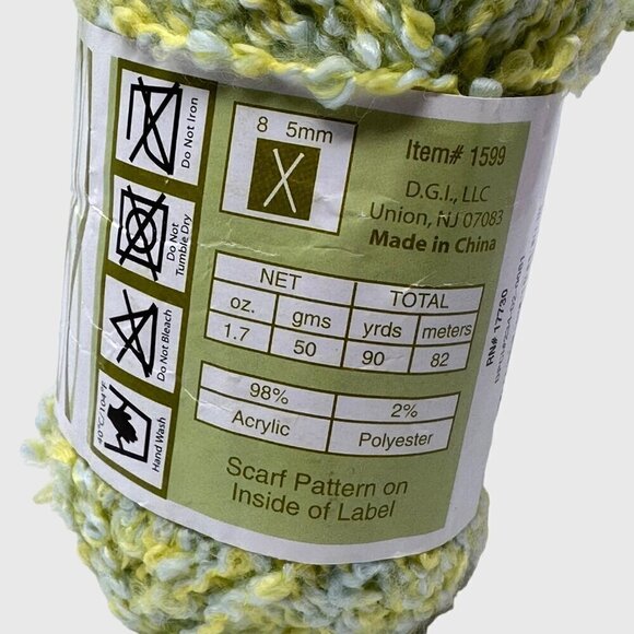 Knitting Boucle Yarn 3 Pack Lot Yellow Blue Acrylic Polyester Soft 1.7 Oz 50 Gms - Picture 4 of 6